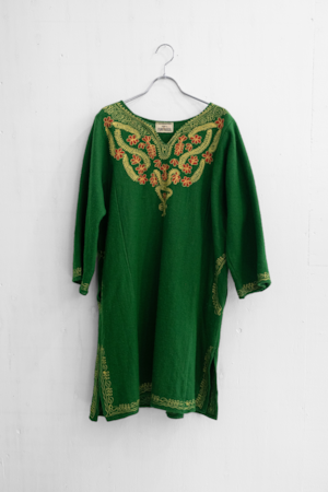 1970s folklore embroidery wool dress