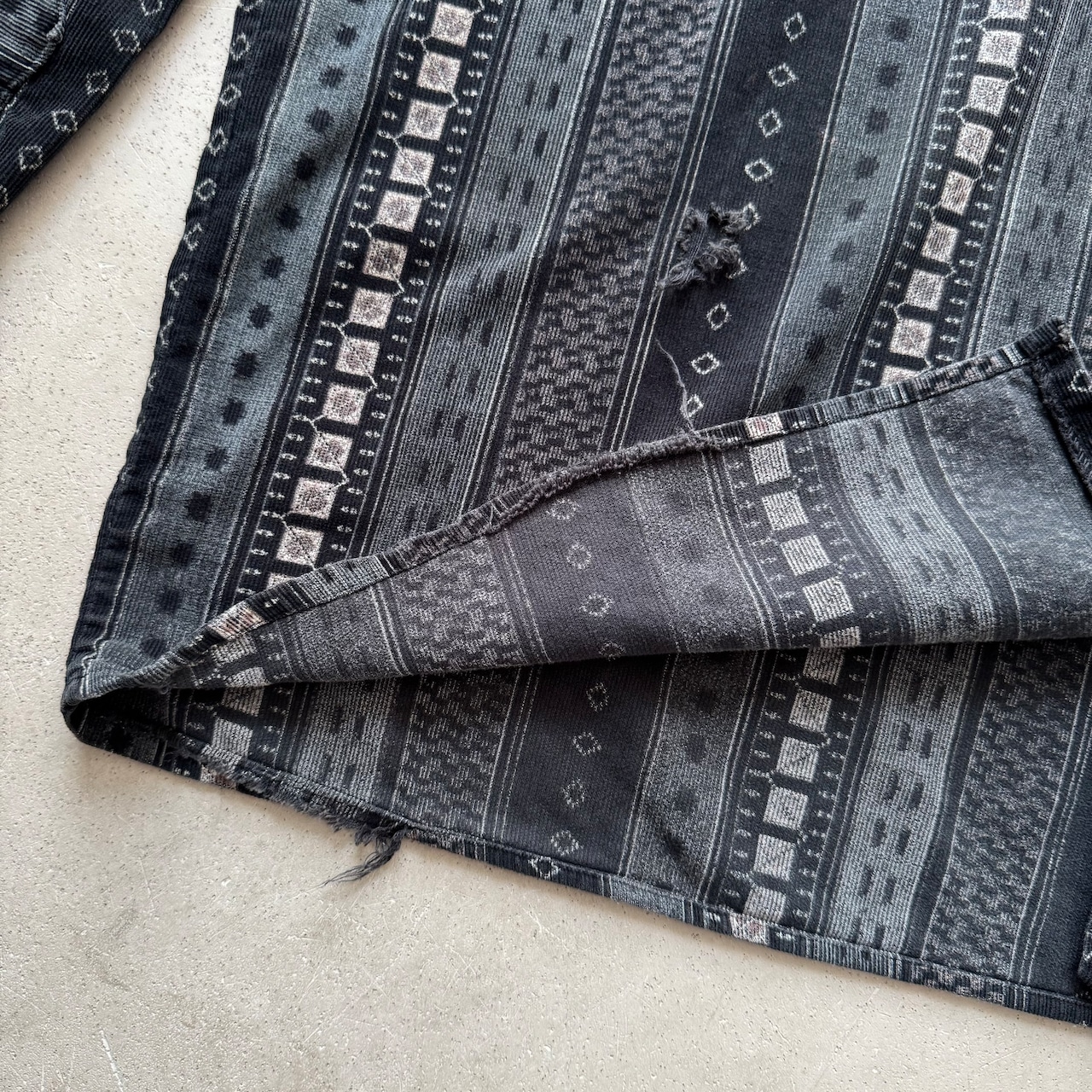 AKDAG NATIVE PRINTED CORDUROY SHIRT