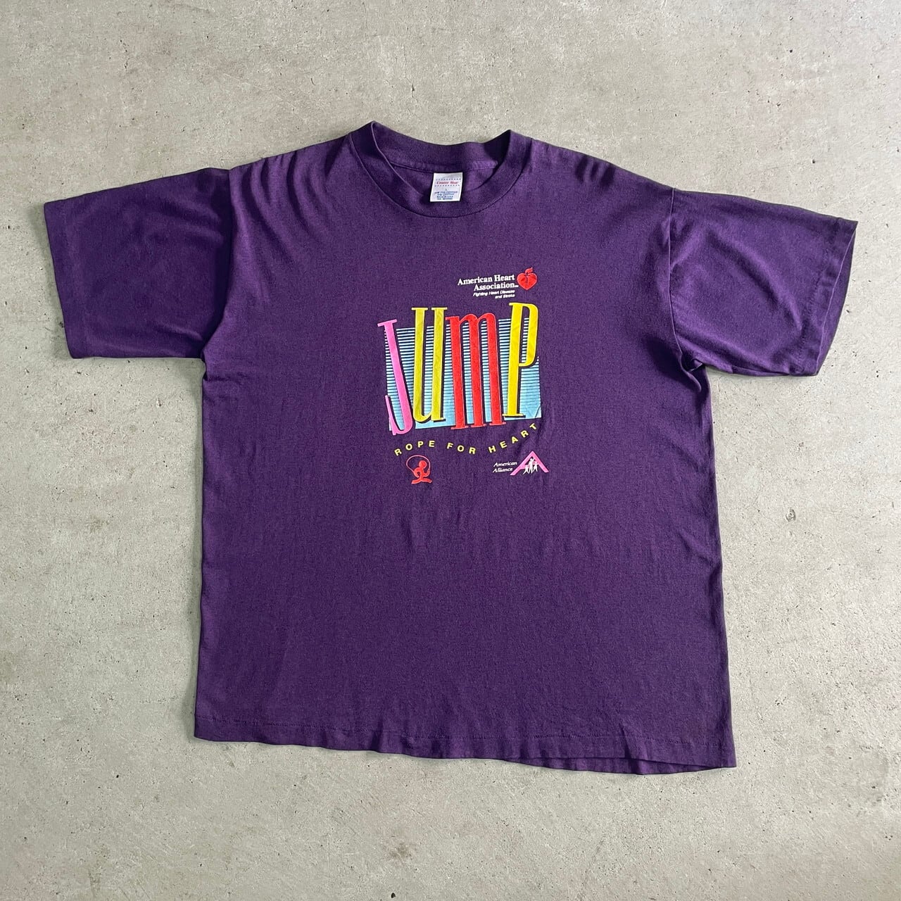 90年代 JUMP ROPE FOR HEART チャリティー プリント Tシャツ メンズL