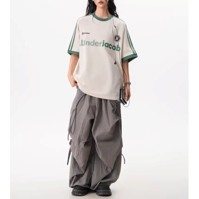 トラックラインスポーツミックスラグランTシャツ 2col   R01925