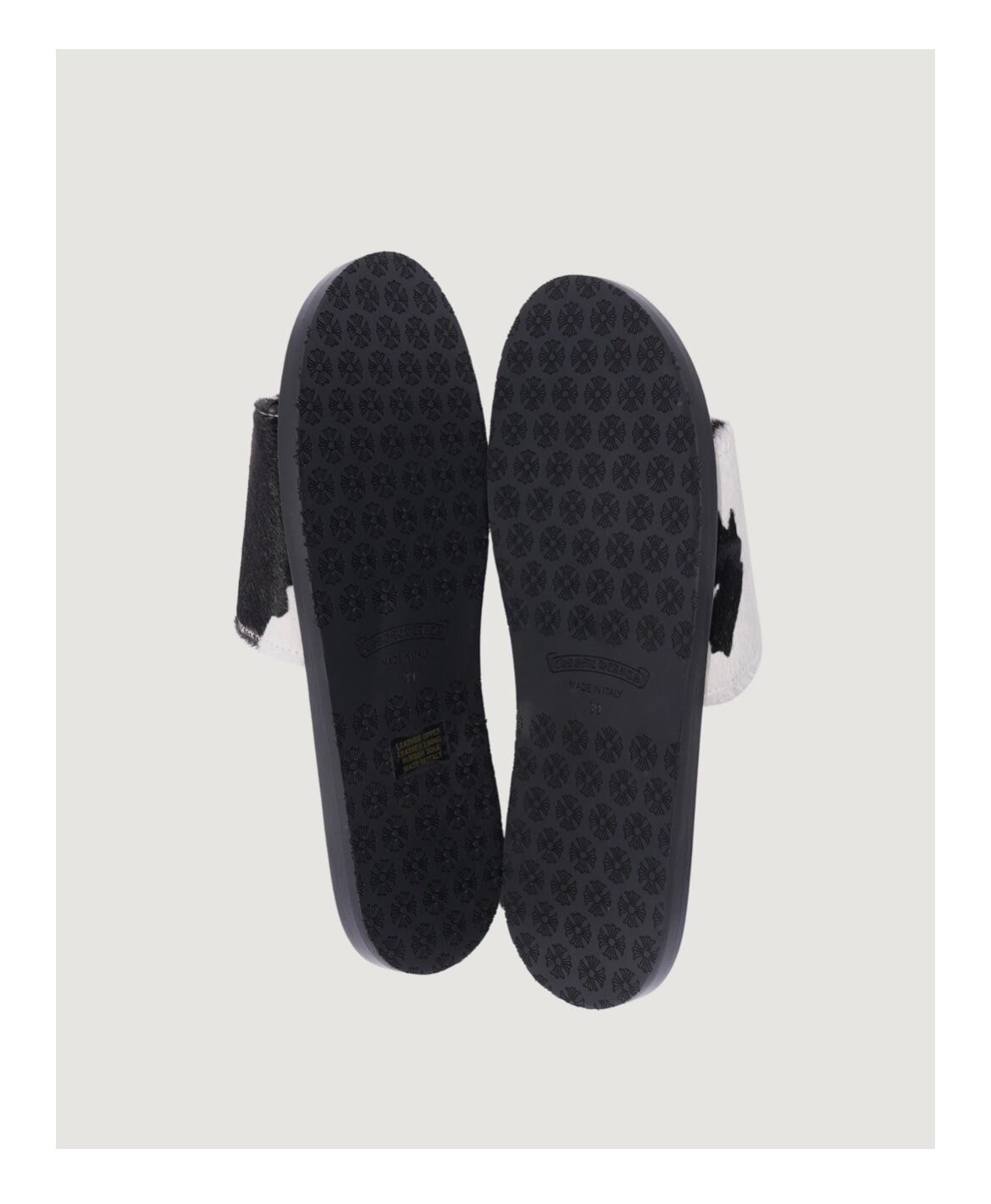 chrome hearts クロムハーツ 希少　クロスパッチ　サンダル　39 CHROME HEARTS クロムハーツ Cross Patch Cow Slides クロスパッチ
