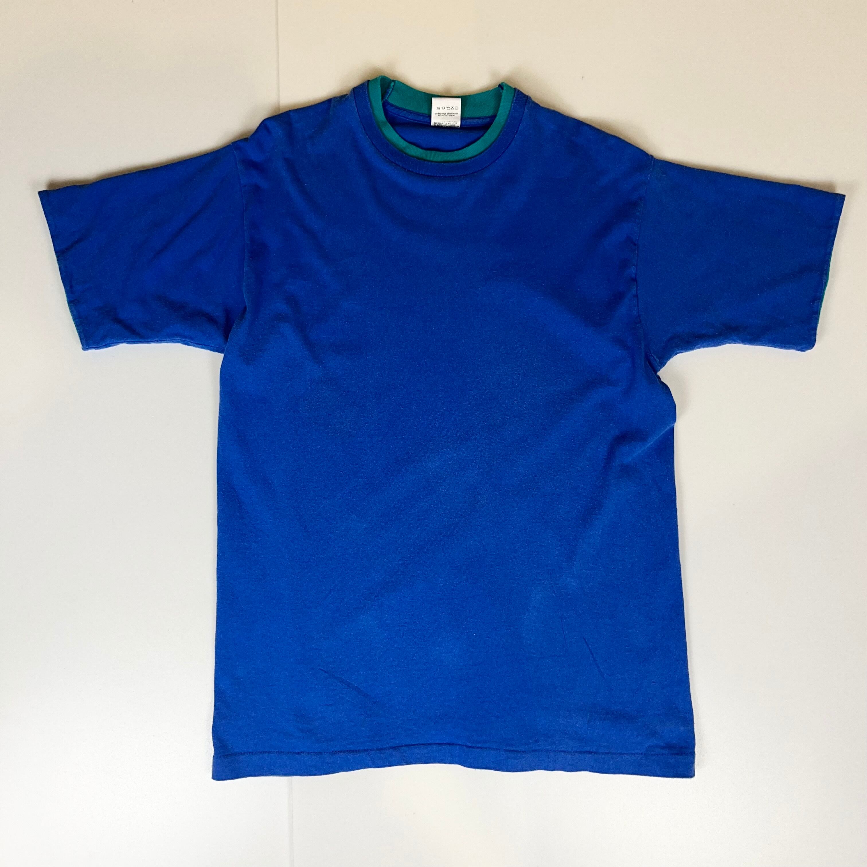 ☆USA製 90s VINTAGE FRUIT OF THE LOOM 無地 バイカラー Tシャツ
