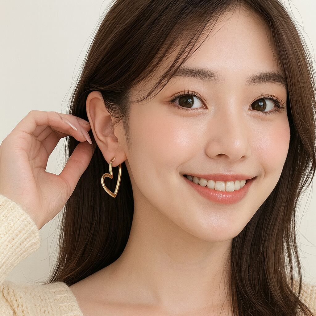 ナカノヤ] NAKANOYA スタッドピアス 両耳用 1組 中くらい ミディアム