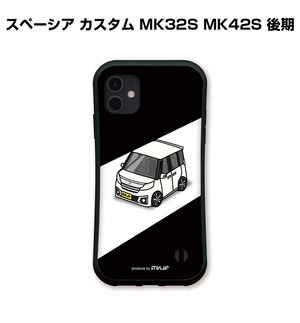 スズキ スペーシア カスタム MK32S MK42S 後期 ボディ25色設定　グリップタイプiPhoneケース