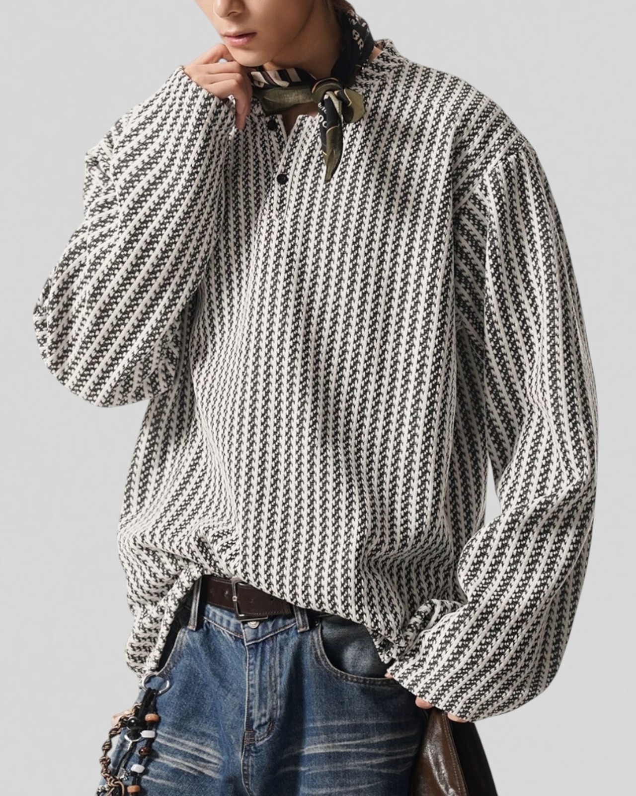 Stripe Weave Shirt（15％/70％/100％）