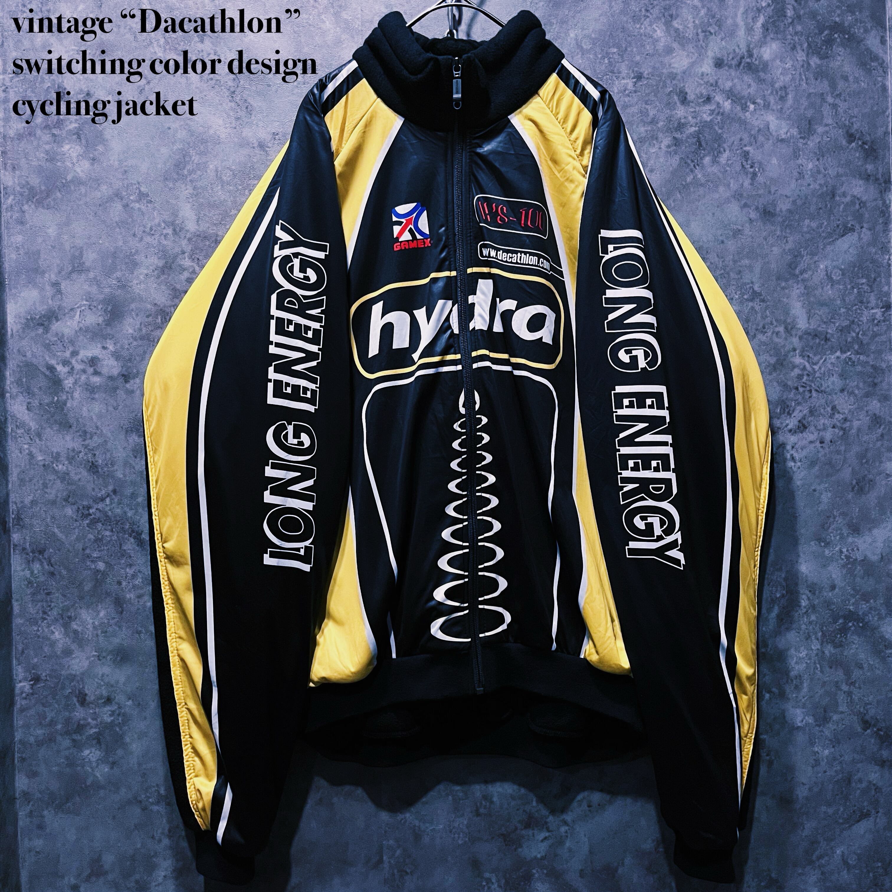 【doppio】vintage “Dacathlon” switching color design cycling jacket
