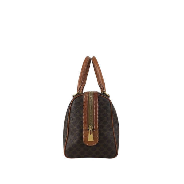 CELINE セリーヌ マカダム ハンドバッグ ブラウン トリオンフ PVC vintage ヴィンテージ オールド kavesa