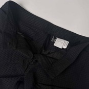 Leilian レリアン 幾何学模様 裾ダブル パンツ スラックス 13/ブラック系 レディース