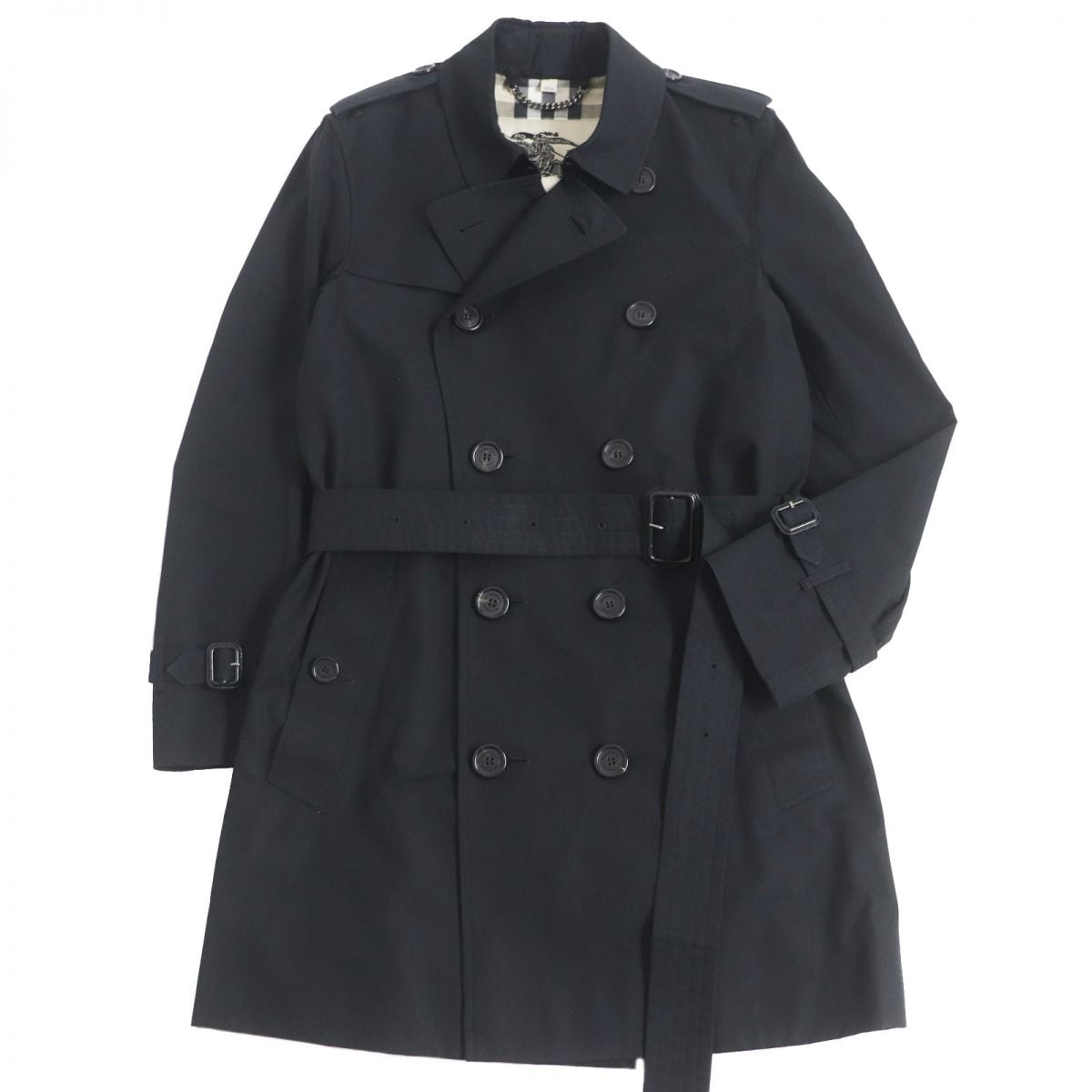 【Burberrys】モッズコート ノバチェック アウター 黒 レディースM相当 Burberrys】モッズコート ノバチェック アウター 黒 レディース