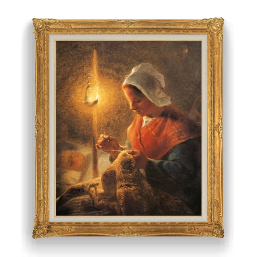 小磯良平、【婦人像】、希少な大判額装用画集より、美品、新品額装付