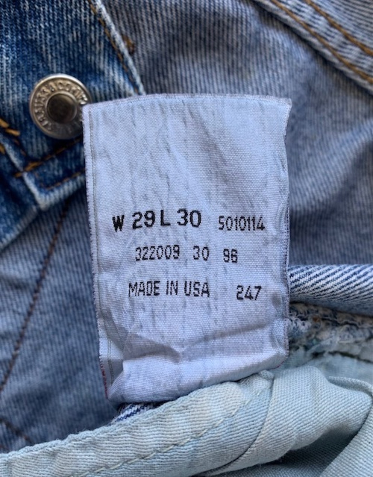056リーバイス Levis501 レギュラー 古着 1996年米国製刻印247  W78cm(ぐるり）L75cm(股下） メンズ#copri