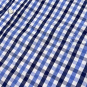 A.A.R ダーバン D'URBAN × ヨウジヤマモト yohji yamamoto ギンガムチェック柄 半袖シャツ サイズ L /AAR/ホワイト×ネイビーブルー