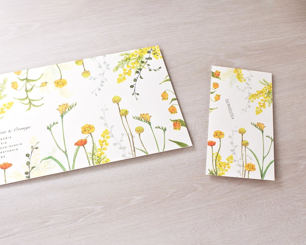 黄色い花たちのポストカード＋栞 | mocolier〔もこリエ〕オンライン