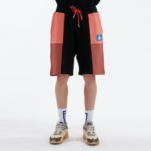 送料無料 【HIPANDA ハイパンダ】メンズ ショート スウェットパンツ MEN'S SHORT SWEAT PANTS / DARK BLUE・ORANGE