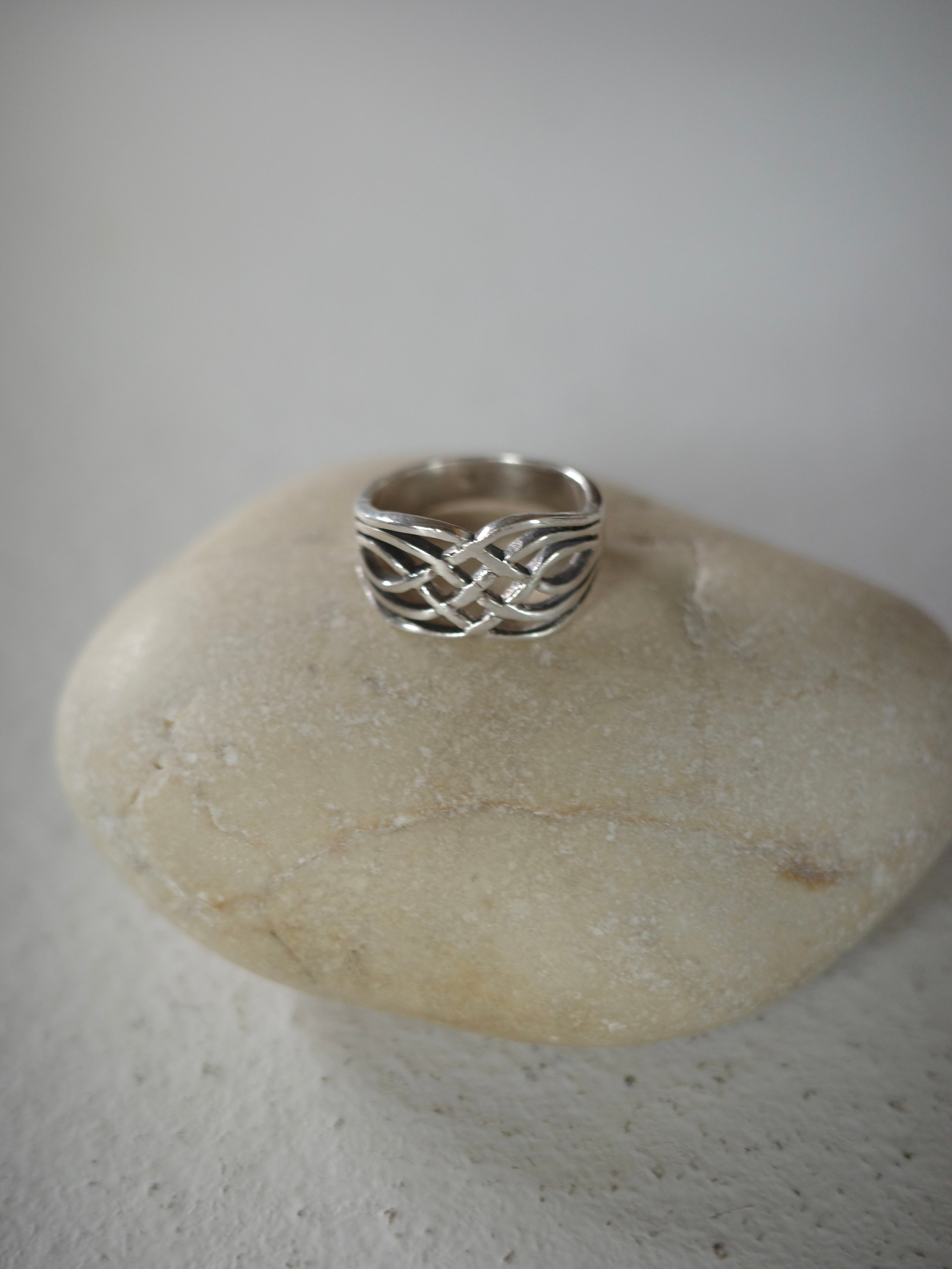 〈vintage silver925〉mesh design ring