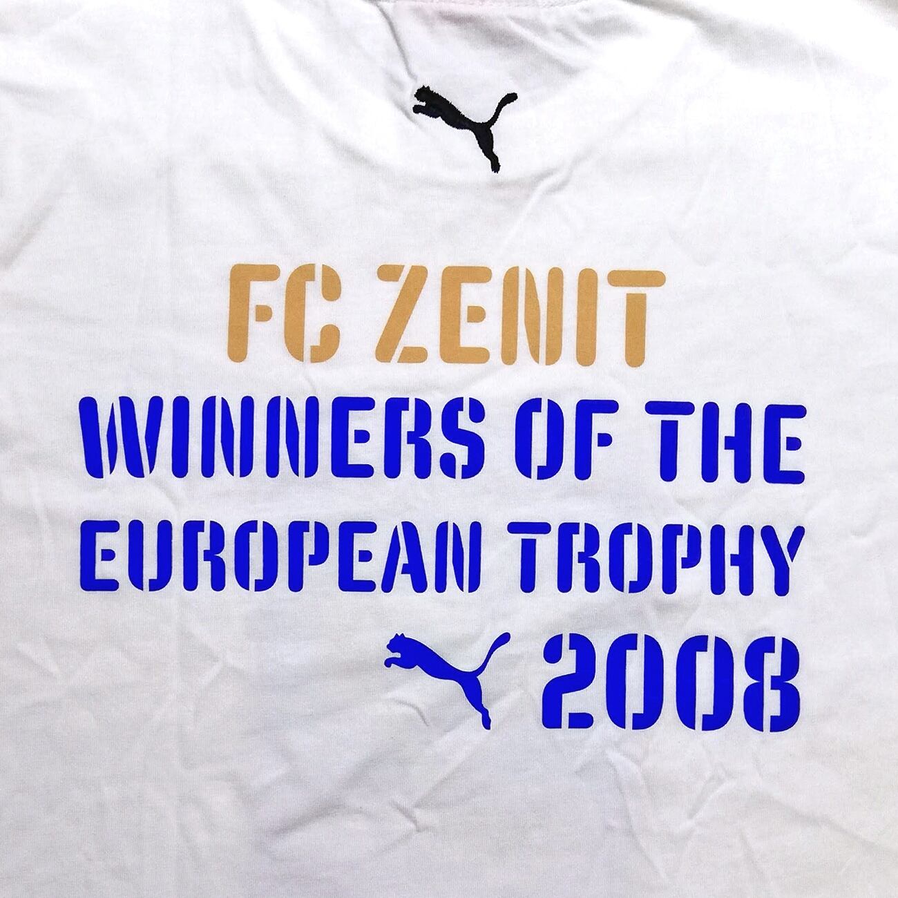 ゼニト・サンクトペテルブルク 2008 Puma UEFAカップ 優勝記念Tシャツ（インポートM）