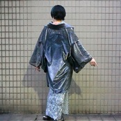 【即納品】Rumi Rock羽織　オーロラ　シルバー　[ B1029 B1030]