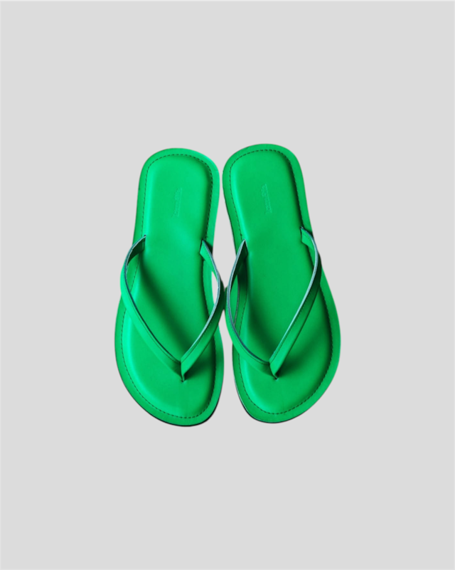 LEATHER SANDAL GREEN