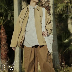 【韓国メンズファッション】人気 ツーリングジャケット ブルゾン 無地 フラップポケット シンプル ルーズ BW2079