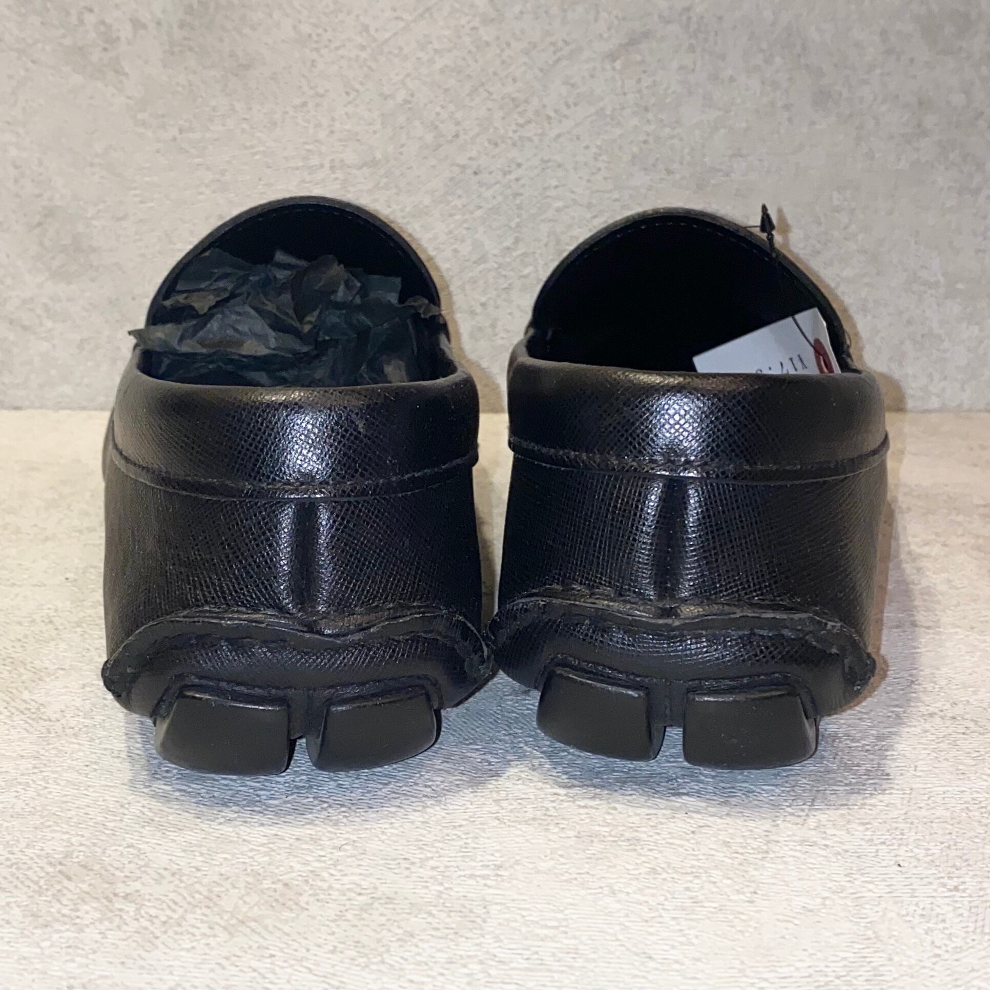 PRADA saffiano leather driving shoes | NOIR ONLINE