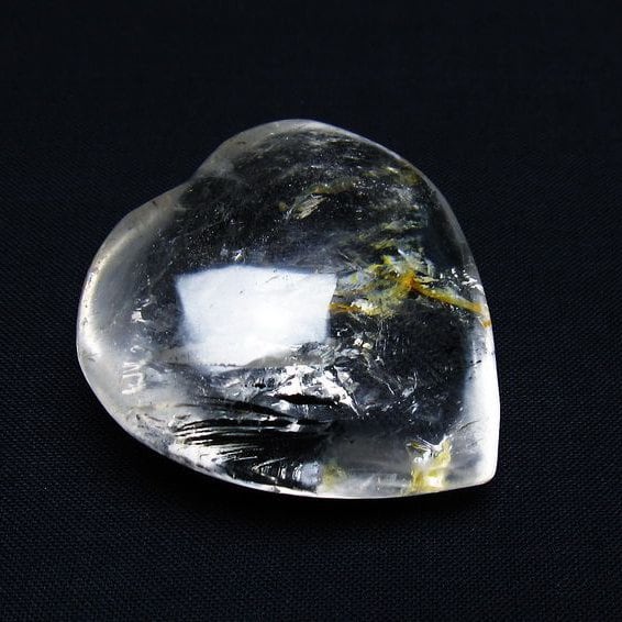 水晶 ハート置物 一点物 145-1449