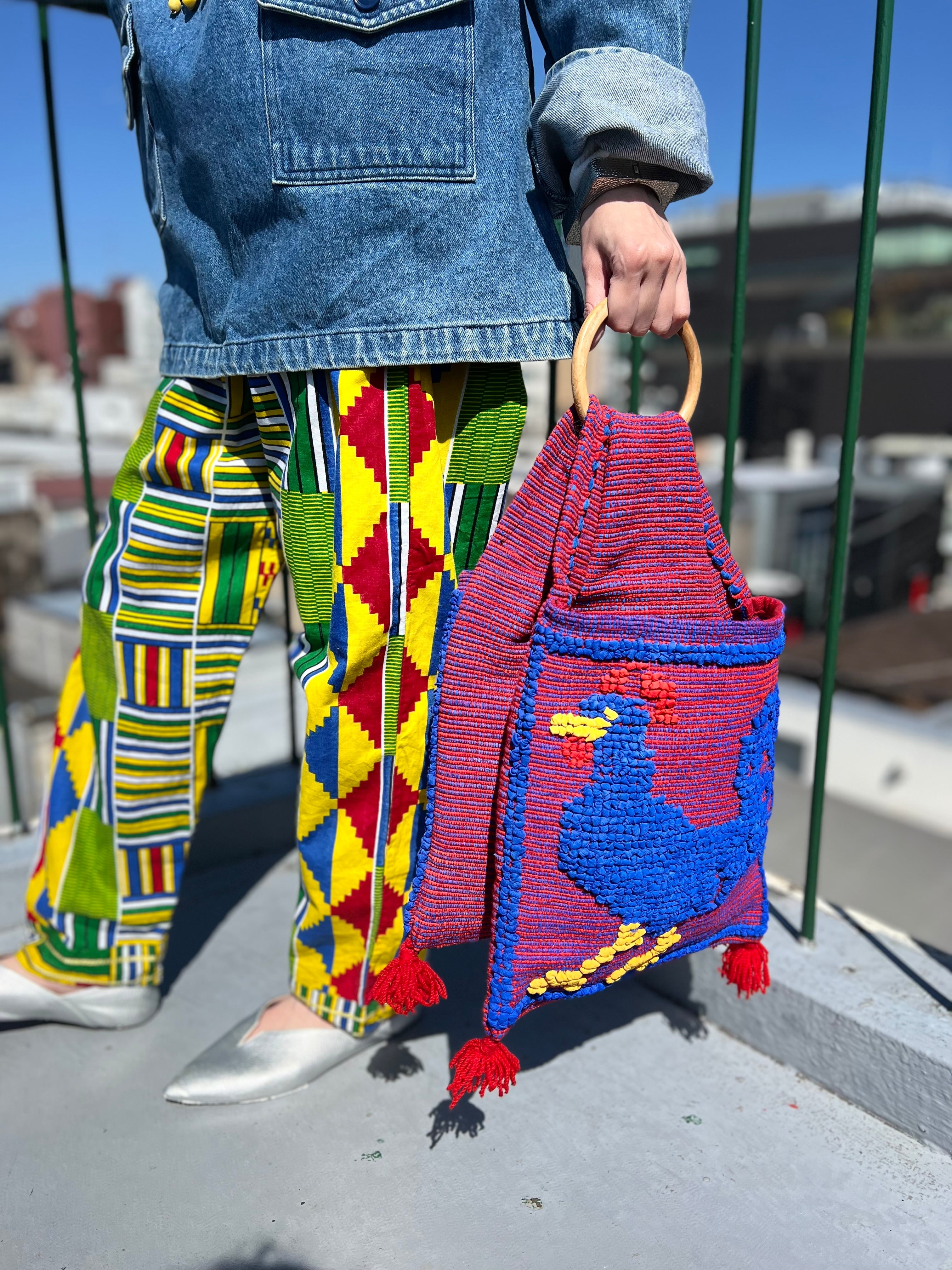 Vintage handmade bird bag ( ヴィンテージ ハンドメイド 鳥 × ウッド