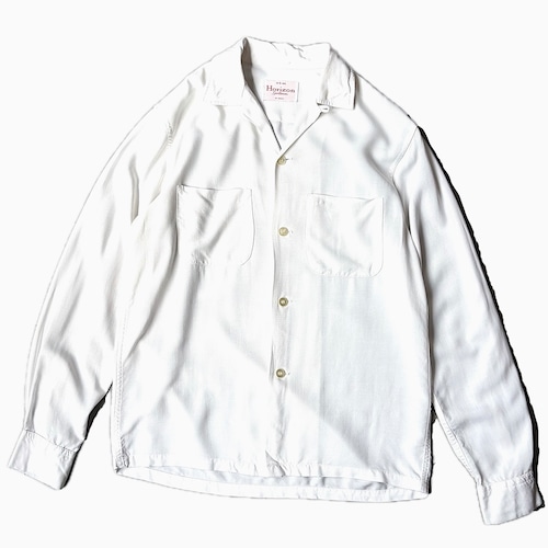 Vintage 50~60's【Horizon】Open Collar Rayon Shirt
