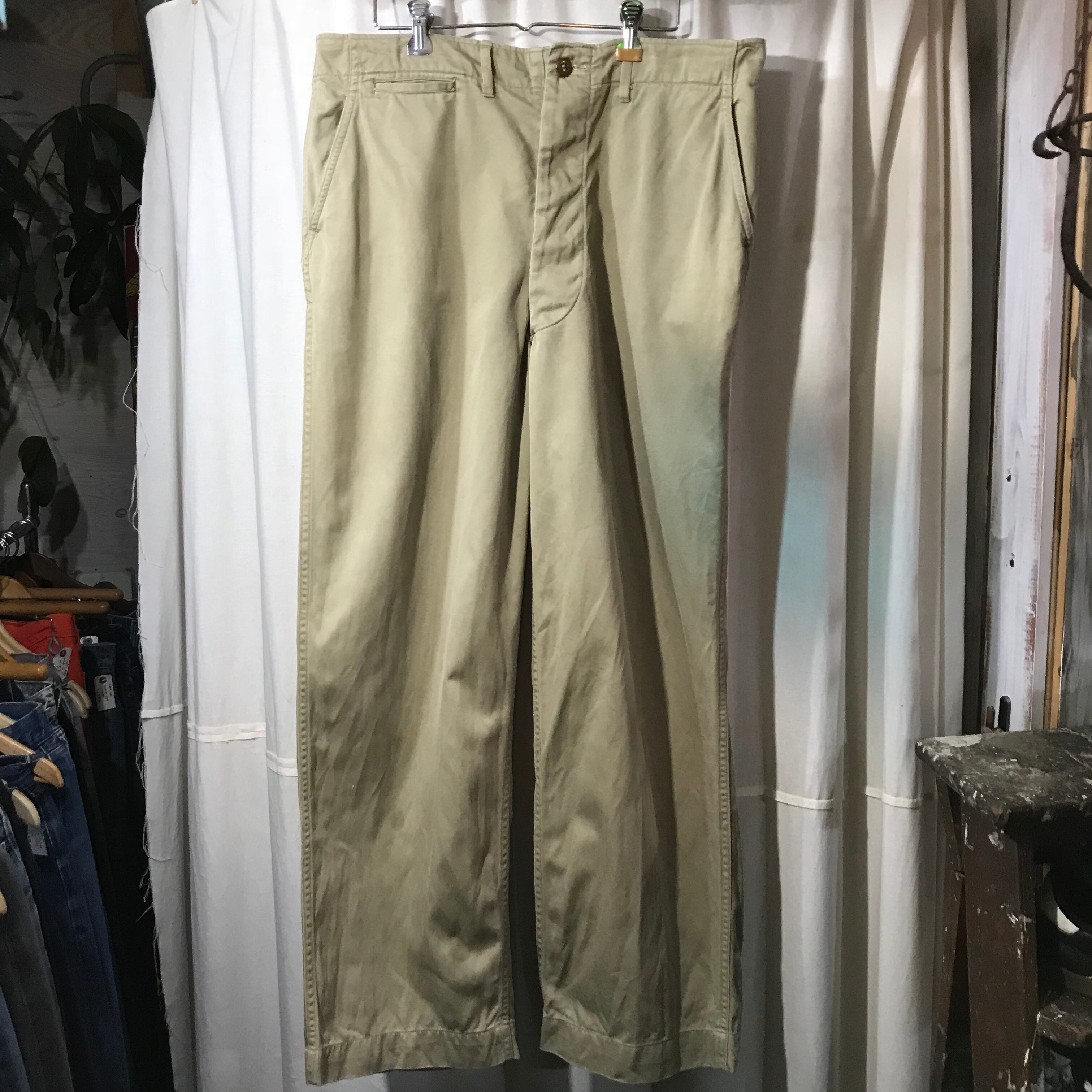 40's vintage U.S.ARMY アメリカ軍 米軍 支給 チノトラウザース W36 L31