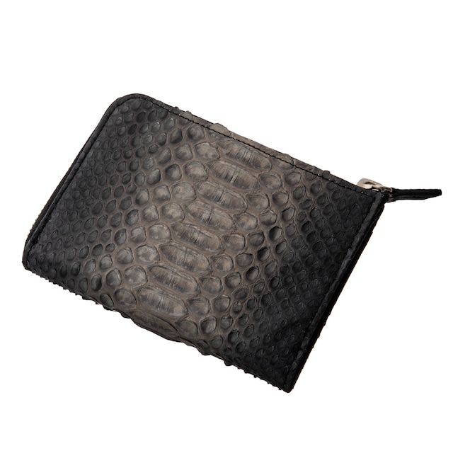 Ｌ字スリムグレーパイソンミニウォレット　ACW0021 L-shaped slim gray python mini wallet Jewelry Brand