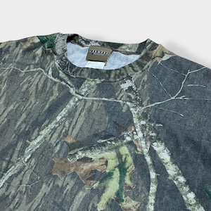 【JERZEES】2XL ビッグシルエット リアルツリー REALTREE カモフラ 総柄 アウトドア スウェット トレーナー ミリタリー US古着