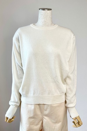 シルクカシミヤプルオーバー white