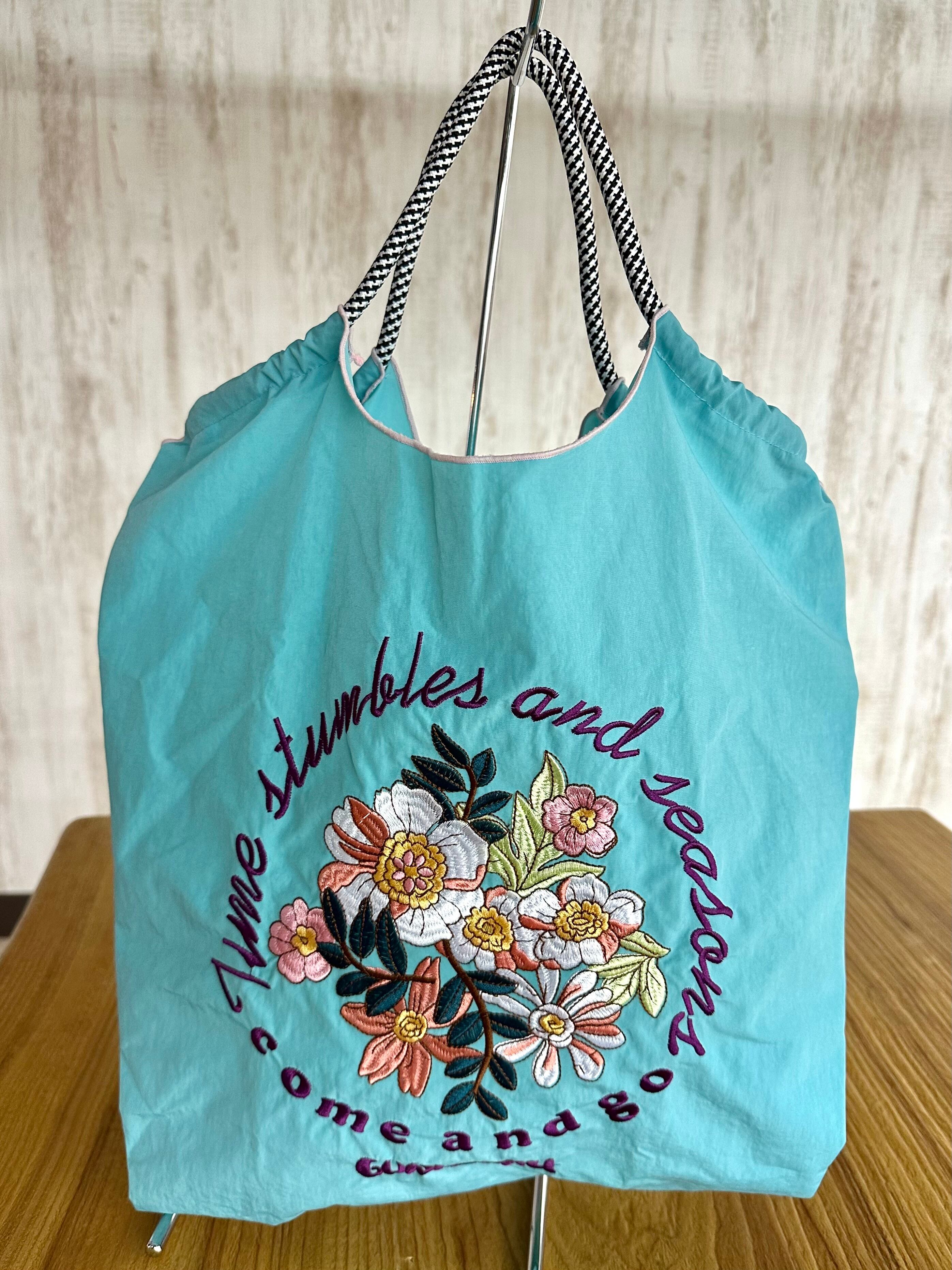 ハンドメイド 刺繍 ティ― タイムのト― トバック ハンドメイド 刺繍 ティ― タイムのト― トバック 刺繍ナイロン