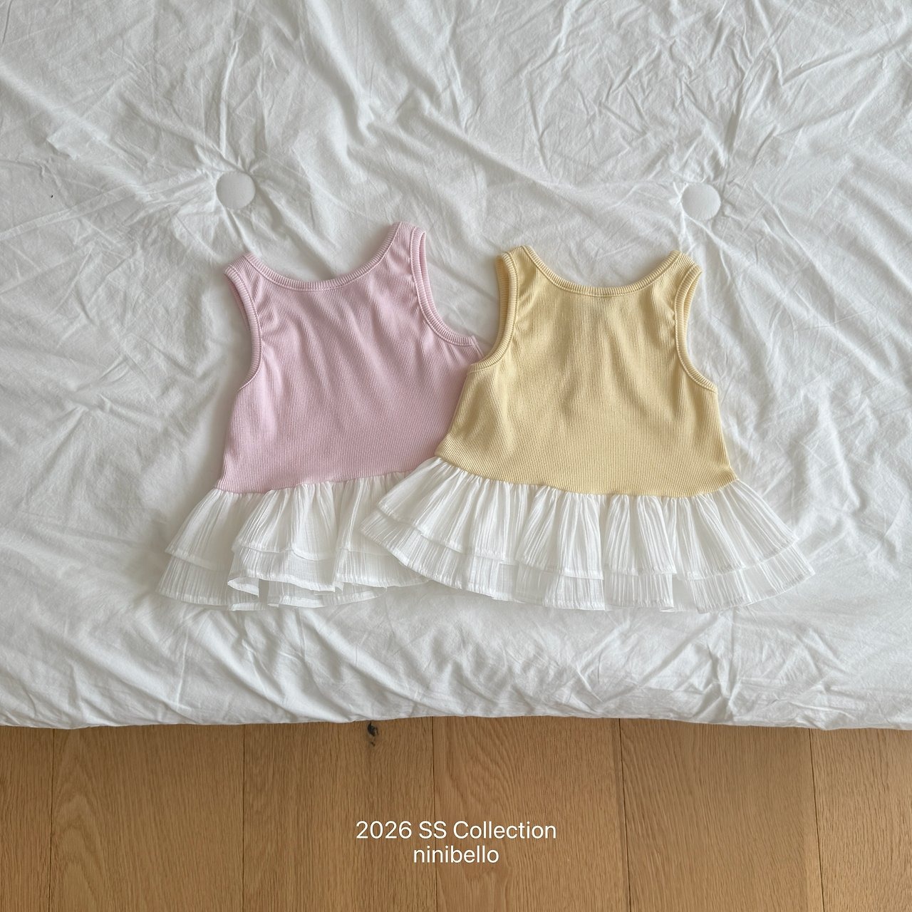 [ninibello] Frilly Ribbon Sleeveless +fee2 / [니니벨로] 프릴리리본나시