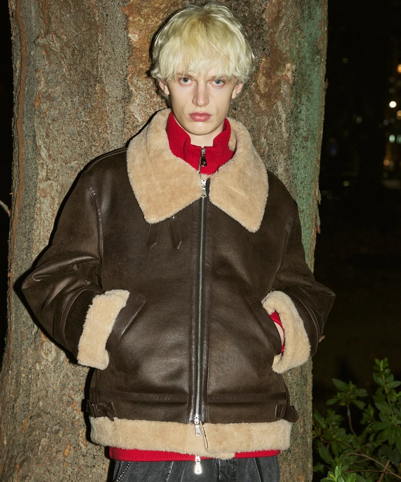 MAISON SPECIAL】B-3 Fake Mouton Jacket brown 11252211616 | select