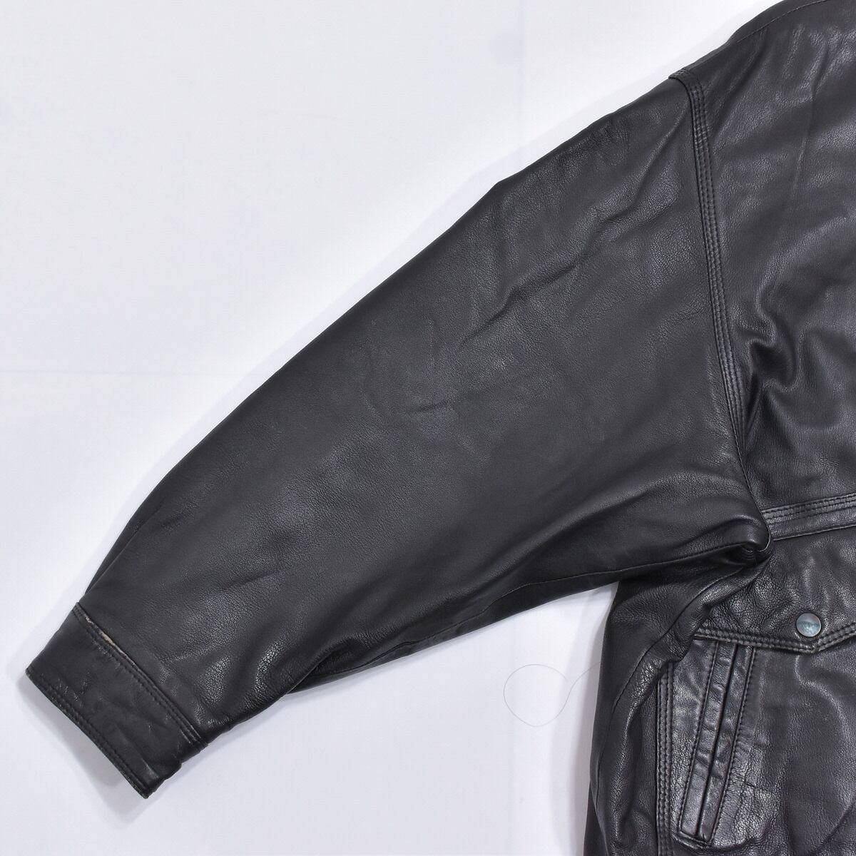 80~90s KAKUISHI Co.,Ltd ブラックレザー ブルゾン 本革 80~90s KAKUISHI Co.,Ltd ブラックレザー ブルゾン 本革