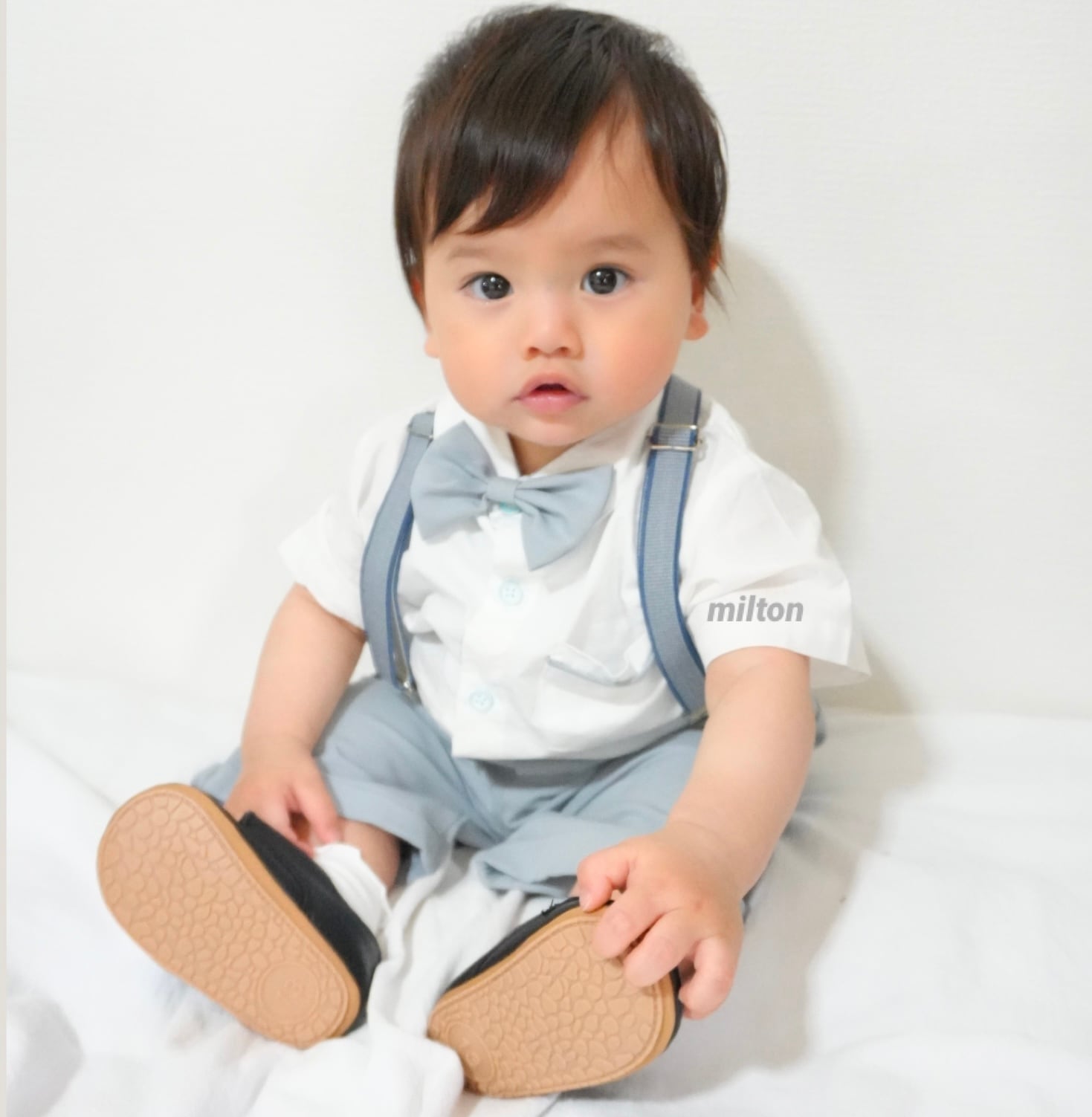 子供服 1歳 2歳 3歳 男の子　80 90 100 まとめ売り くすみブルーセットアップ】80,90,100,110 0歳 1歳2歳 3歳 4歳