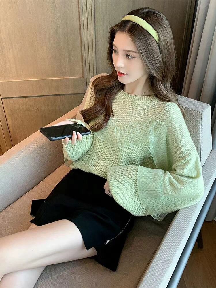 フロントチュールニット