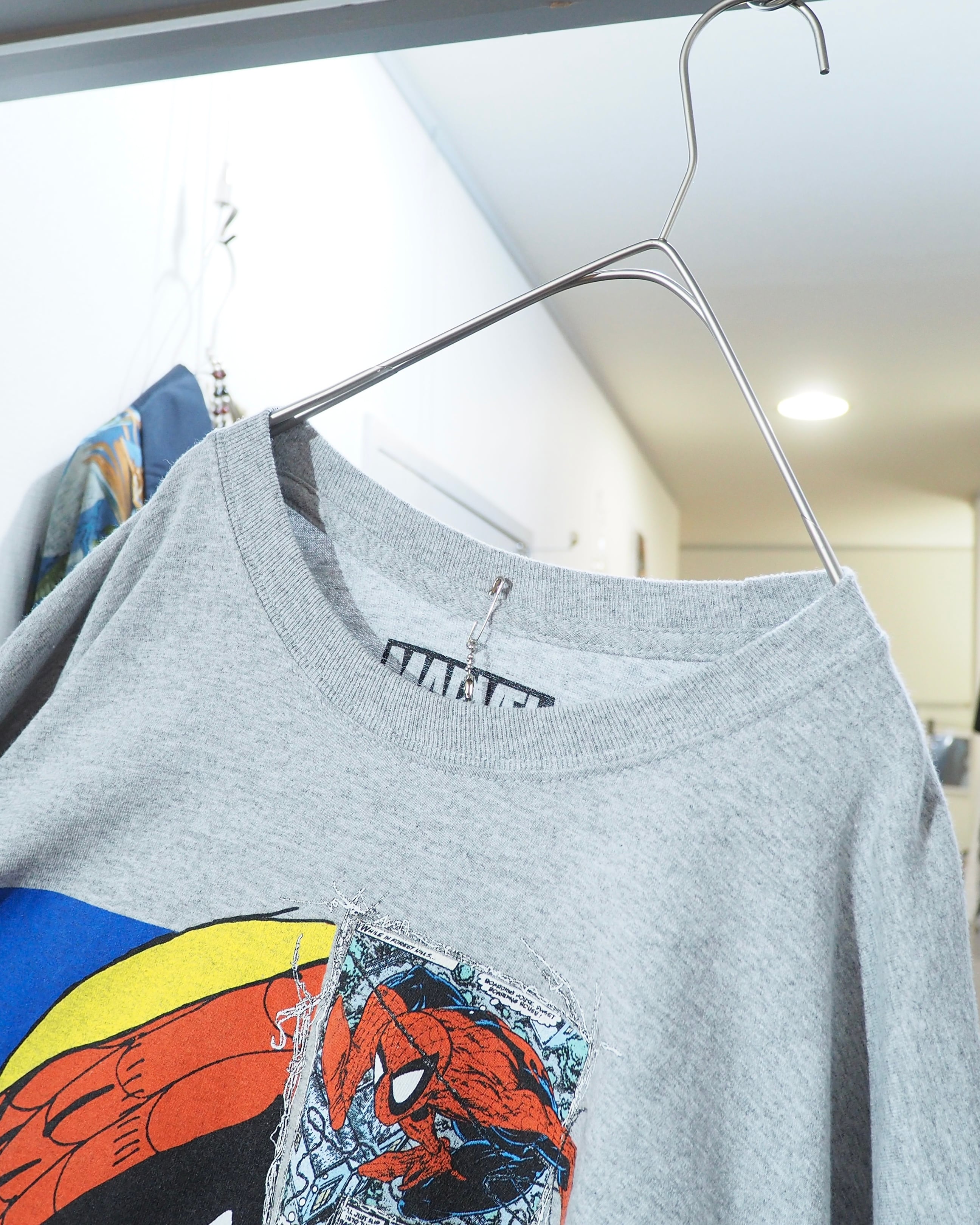 " MARVEL - Spider-Man " Comic printed Over silhouette SS Tee