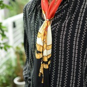 Monte Rienco pattern silk scarf