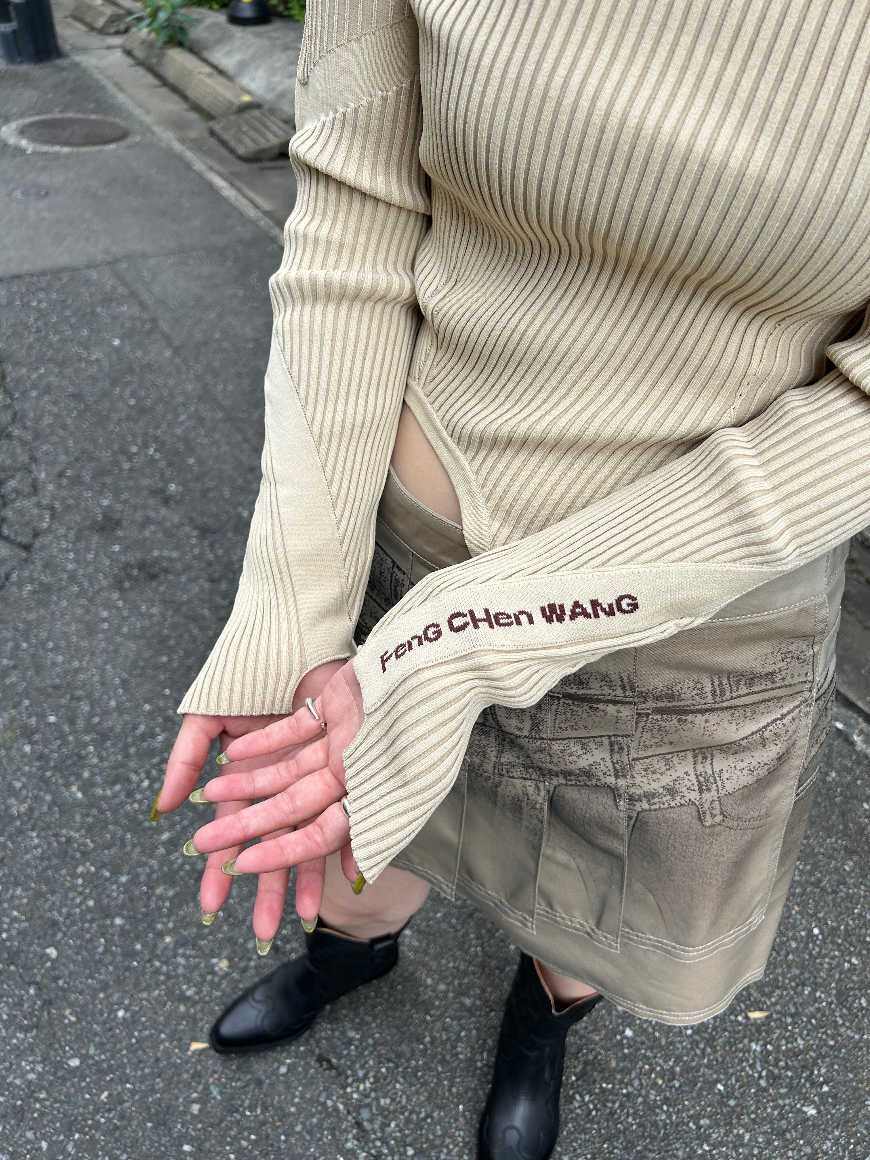 24AW】Feng Chen Wang フェンチェンワン / DECONSTRUCTED KNIT LOGO 