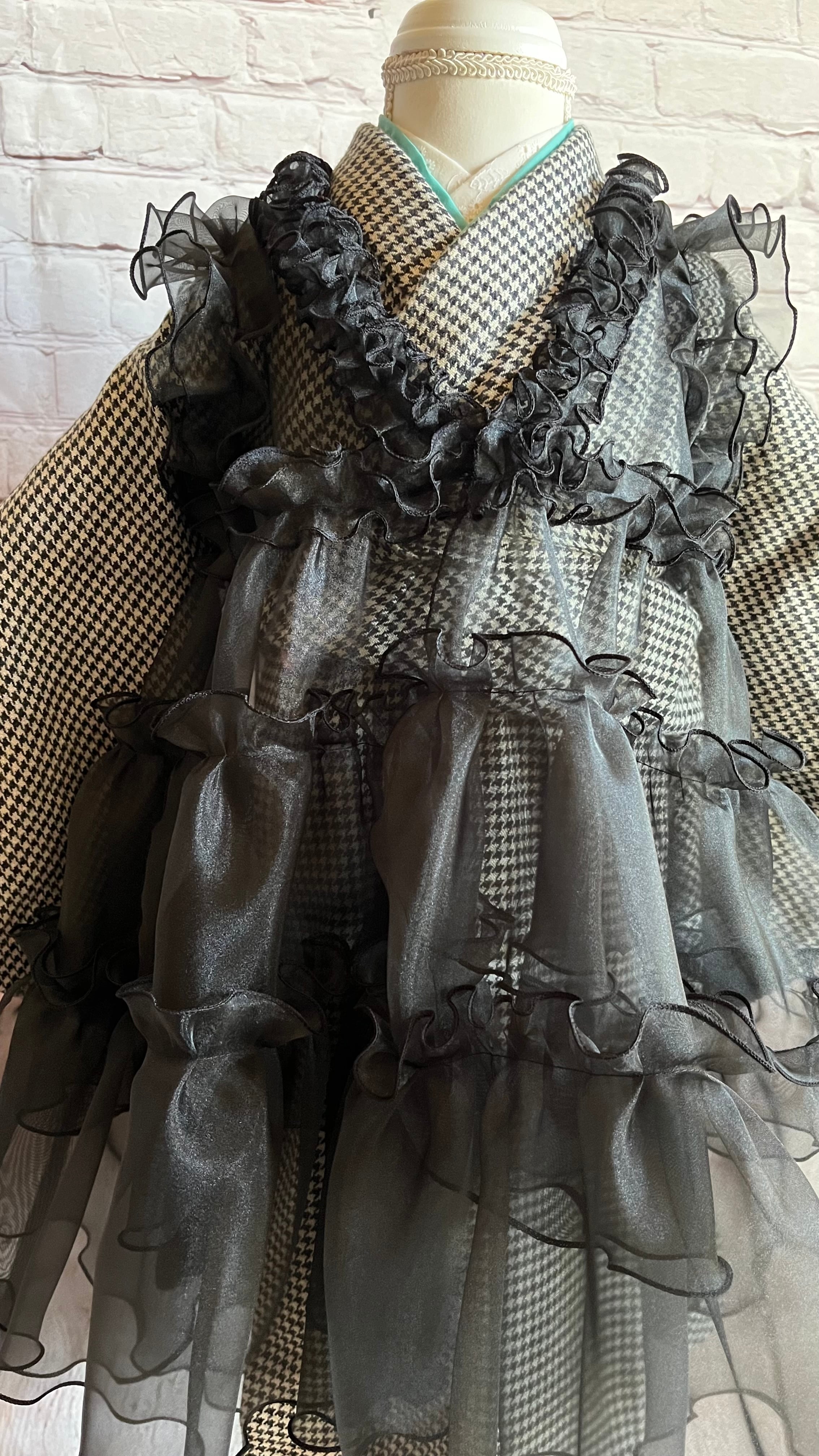 七五三用被布 黒い被布 オーガンジー | cocoawaffle