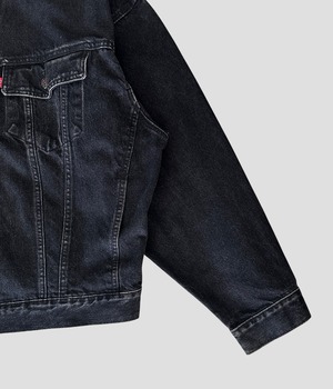 -Levi's- Vintage 90s XL Black Denim Jacket made in USA