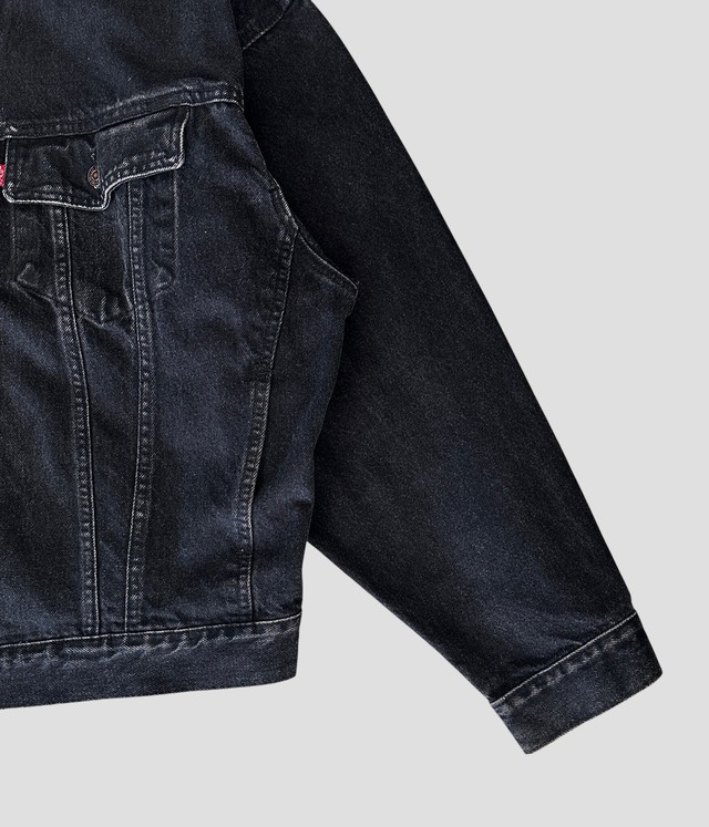 -Levi's- Vintage 90s XL Black Denim Jacket made in USA