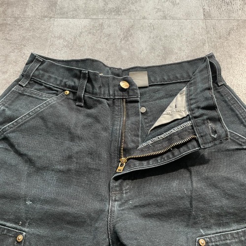 USA製 ブラック ダブルニー Carhartt B01BLK 29×30 詳細写真8