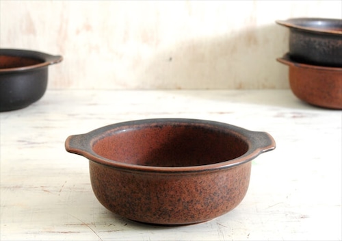 ARABIA アラビア ルスカ グラタン皿 深皿 Ruska スープボウル 北欧食器 フィンランド 陶器 北欧 ヴィンテージ アンティーク it0374