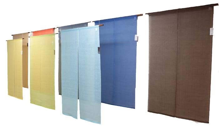 無地のれん 麻100％ 暖簾 88cm×150cm 日本製 令和の染め色 万葉舎