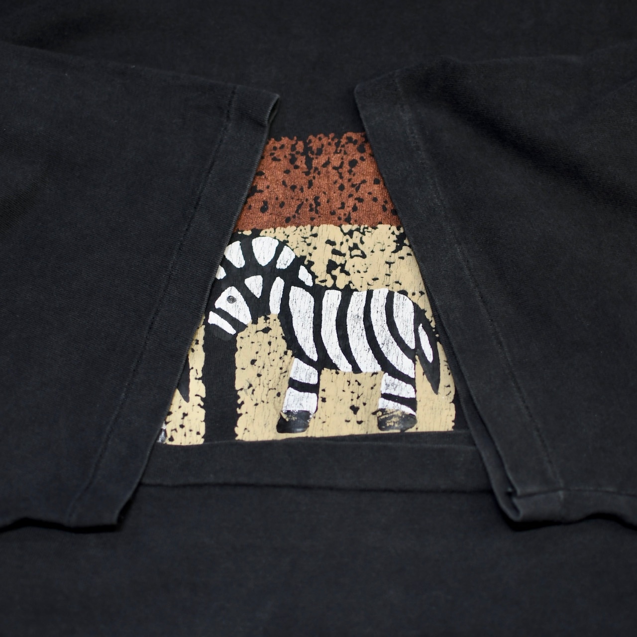 90's zebra zebra zebra print tee