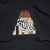 90's zebra zebra zebra print tee