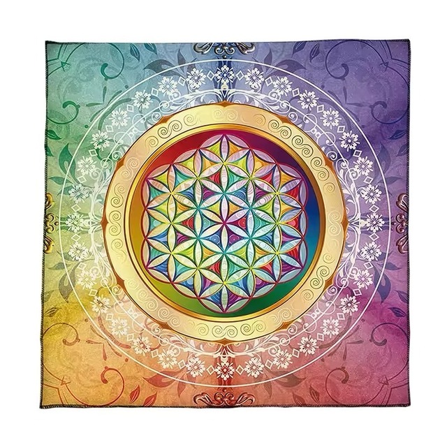 フラワーオブライフ 大判タロットテーブルクロス