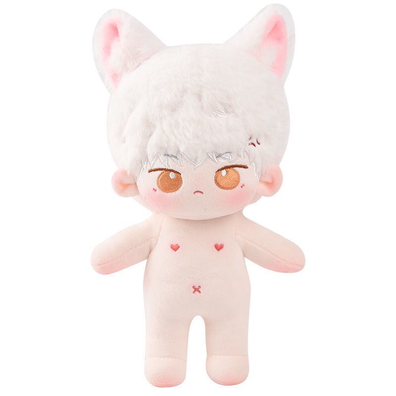 有孤 白髪獣耳男の子 20CM ぬいぐるみ 無属性 着せ替え人形 コットンドール 20cm 着せ替えぬいぐるみ 無属性 着せ替え人形 コットンドール